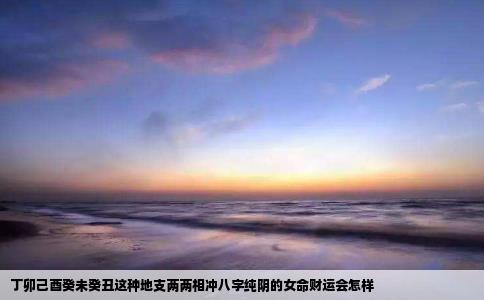 丁卯己酉癸未癸丑这种地支两两相冲八字纯阴的女命财运会怎样