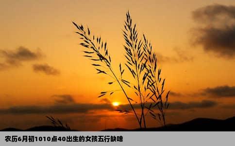 农历6月初1010点40出生的女孩五行缺啥