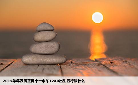 2015羊年农历正月十一中午1240出生五行缺什么