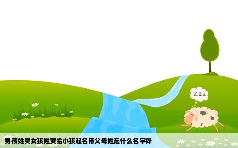 男孩姓吴女孩姓贾给小孩起名带父母姓起什么名字好