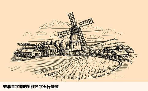 姓李全字辈的男孩名字五行缺金