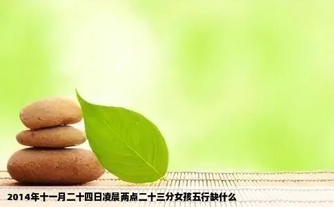 2014年十一月二十四日凌晨两点二十三分女孩五行缺什么