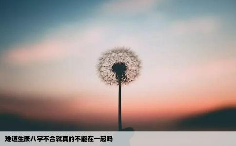 难道生辰八字不合就真的不能在一起吗