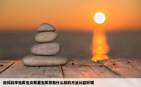 如何科学生男生女想要生男孩有什么样的方法比较好呢