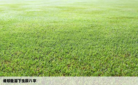 谁帮我算下生辰八字