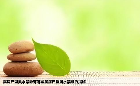 买房户型风水禁忌有哪些买房户型风水禁忌的揭秘