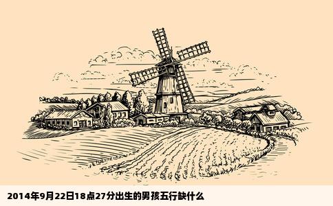 2014年9月22日18点27分出生的男孩五行缺什么
