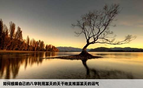 如何根据自己的八字利用某天的天干地支推算某天的运气