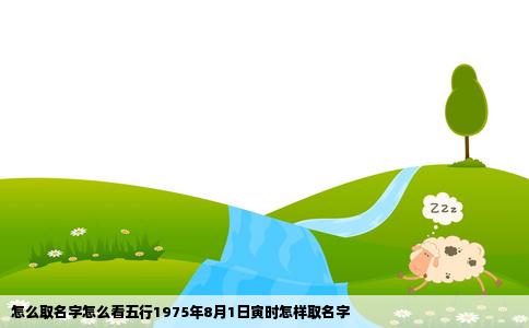 怎么取名字怎么看五行1975年8月1日寅时怎样取名字