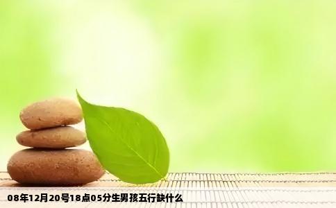 08年12月20号18点05分生男孩五行缺什么