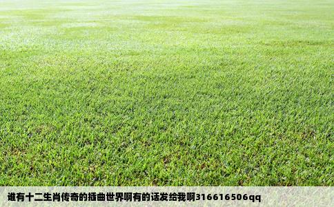 谁有十二生肖传奇的插曲世界啊有的话发给我啊316616506qq