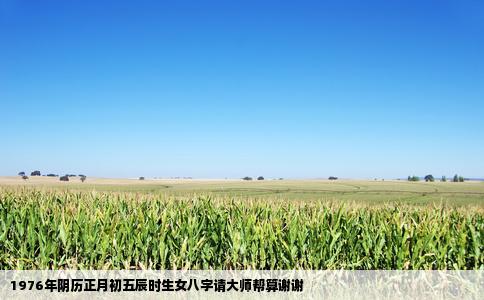 1976年阴历正月初五辰时生女八字请大师帮算谢谢