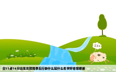 日11点16分出生女孩姓李五行缺什么起什么名字好非常感谢