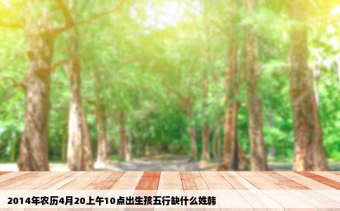 2014年农历4月20上午10点出生孩五行缺什么姓韩