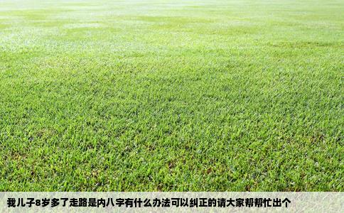 我儿子8岁多了走路是内八字有什么办法可以纠正的请大家帮帮忙出个