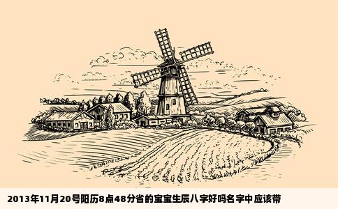 2013年11月20号阳历8点48分省的宝宝生辰八字好吗名字中应该带