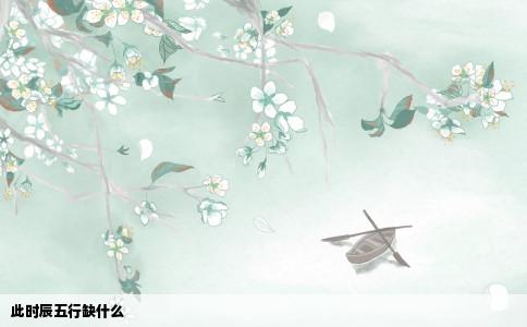 此时辰五行缺什么