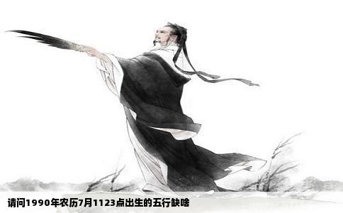 请问1990年农历7月1123点出生的五行缺啥