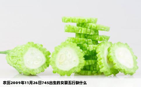 农历2009年11月26日745出生的女婴五行缺什么