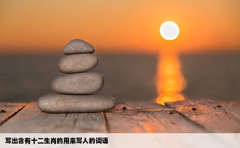 写出含有十二生肖的用来写人的词语