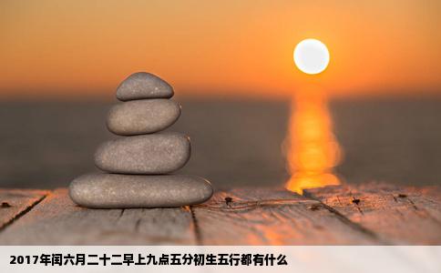 2017年闰六月二十二早上九点五分初生五行都有什么