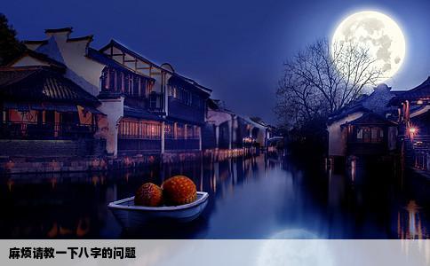 麻烦请教一下八字的问题