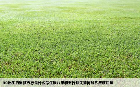 30出生的男孩五行是什么命生辰八字和五行缺失如何起名应该注意