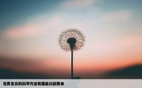 生男生女的科学方法有哪些比较简单