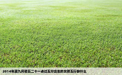 2014年润九月初五二十一点过五分出生的女孩五行缺什么