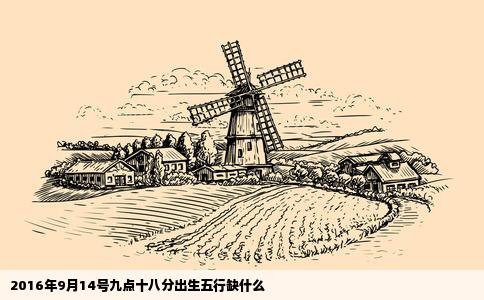 2016年9月14号九点十八分出生五行缺什么
