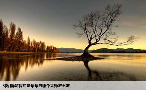 你们算命找的是帮帮的哪个大师准不准