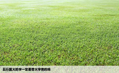 五行属火的字一定要带火字旁的吗
