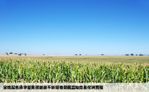 宋姓起名承字辈男孩谢谢不昕坦奇昆佩霖灿烨易伦洲育祖