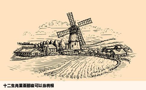 十二生肖里面那些可以当将相
