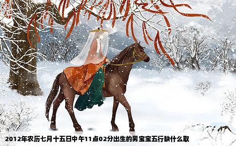 2012年农历七月十五日中午11点02分出生的男宝宝五行缺什么取