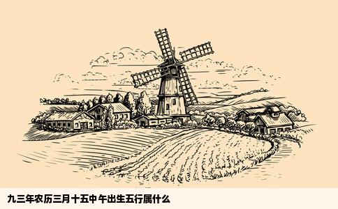 九三年农历三月十五中午出生五行属什么