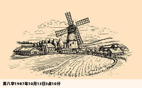男八字1987年10月13日3点10分