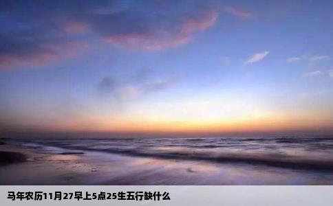 马年农历11月27早上5点25生五行缺什么