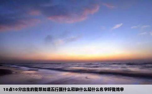 10点10分出生的我想知道五行属什么和缺什么起什么名字好我姓申