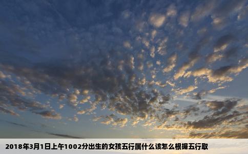 2018年3月1日上午1002分出生的女孩五行属什么该怎么根据五行取
