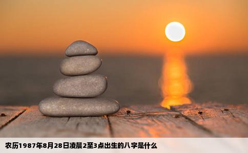 农历1987年8月28日凌晨2至3点出生的八字是什么