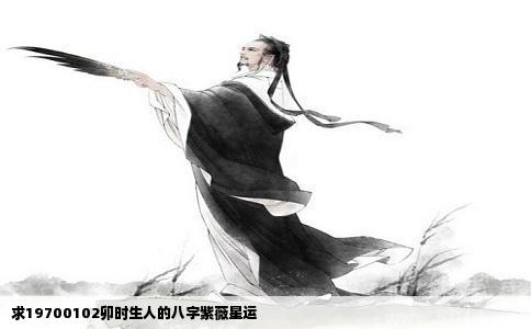 求19700102卯时生人的八字紫薇星运