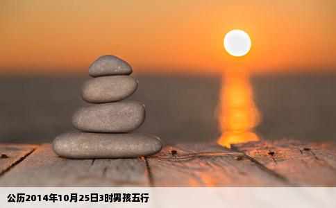 公历2014年10月25日3时男孩五行