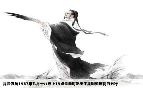 我是农历1987年九月十八晚上19点是酉时吧出生我想知道我的五行