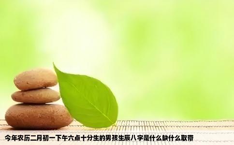 今年农历二月初一下午六点十分生的男孩生辰八字是什么缺什么取带