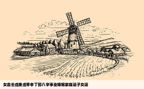 女命壬戌庚戌甲申丁卯八字事业婚姻家庭运子女运