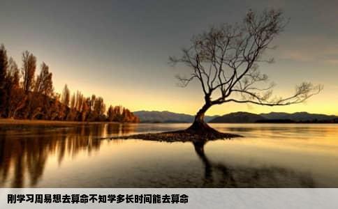 刚学习周易想去算命不知学多长时间能去算命