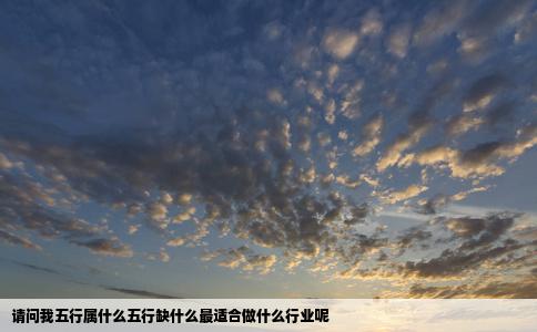 请问我五行属什么五行缺什么最适合做什么行业呢