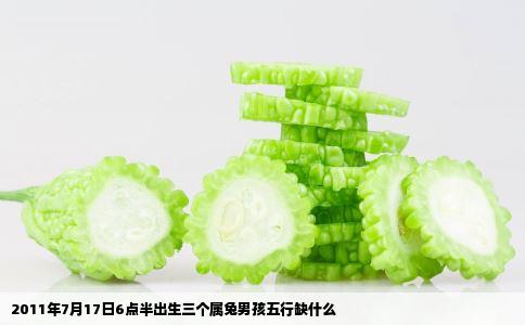 2011年7月17日6点半出生三个属兔男孩五行缺什么