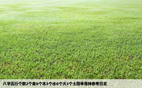 八字五行个数2个金0个木3个水0个火3个土四季用神参考日主
